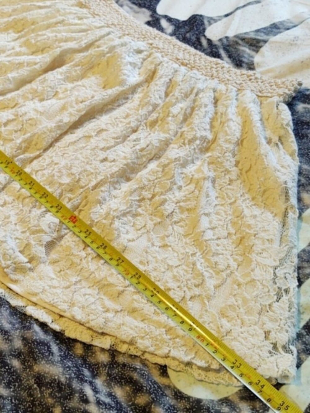Deb Cream Lace Mini Skirt 2X - Picture 5 of 11